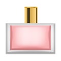 Man red perfume bottle icon, realistic style Royalty Free Stock Photo