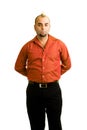 Man in Red Shirt Royalty Free Stock Photo