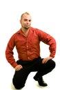 Man in Red Shirt Royalty Free Stock Photo