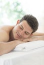 Man Relaxing At Health Spa Royalty Free Stock Photo
