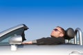 Man relaxing in his car Royalty Free Stock Photo