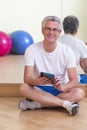 Man relaxing after workout Royalty Free Stock Photo