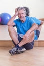 Man relaxing after workout Royalty Free Stock Photo