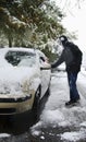 Man removing snow