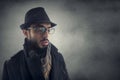 Man resembling a detective Royalty Free Stock Photo