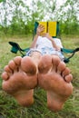 Man resting in a chair