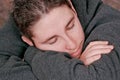 Man resting on his arms Royalty Free Stock Photo