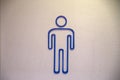 Man restroom bathroom sign, pop out simple