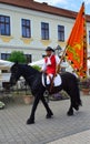 Man rider on horse - Carolina citadel in Alba Iulia, Romania Royalty Free Stock Photo