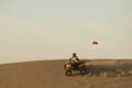 Man Riding Atv In Desert Royalty Free Stock Photo