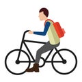 Man riding bicycle. Vector illustration decorative design