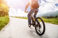 Man Riding Electric Mountain Bike Royalty Free Stock Photo