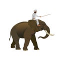 Man riding an elephant Royalty Free Stock Photo