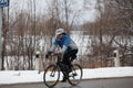 Man riding his bike Royalty Free Stock Photo