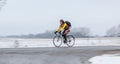 Man riding his bike. Panning Royalty Free Stock Photo