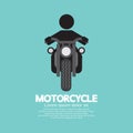 Man Riding A Motorcycles Symbol