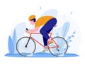 Man riding a racing bike vector illustration Royalty Free Stock Photo