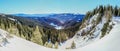 A man riding skis down a mountain Royalty Free Stock Photo