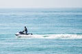 Man riding on water scooter. Royalty Free Stock Photo