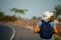 Man by the road Royalty Free Stock Photo