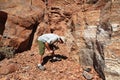 Man rockhounding