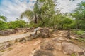 Man in a rocky wilderness in Paraguay Royalty Free Stock Photo