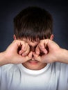 Man rub his Eyes Royalty Free Stock Photo