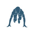 Man runner athletic logo design vector. Icon Symbol. Template Illustration. Creative design