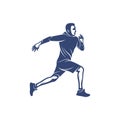 Man runner athletic logo design vector. Icon Symbol. Template Illustration. Creative design Royalty Free Stock Photo