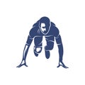 Man runner athletic logo design vector. Icon Symbol. Template Illustration. Creative design