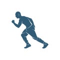 Man runner athletic logo design vector. Icon Symbol. Template Illustration. Creative design Royalty Free Stock Photo
