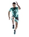 Man runner jogger running isolated Royalty Free Stock Photo