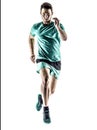 Man runner jogger running isolated Royalty Free Stock Photo