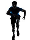 Man runner running sprinter sprinting Royalty Free Stock Photo