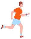 Man running. Athlete preparing for marathone. Guy exercising Royalty Free Stock Photo