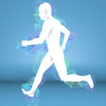 Man running with aura Royalty Free Stock Photo