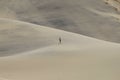 Man Running On Eureka Sand Dune Royalty Free Stock Photo