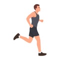 Man running or jogging. Workout excercise. Marathon athlete doing sprint outdoor