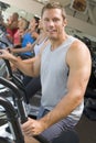 Man Running On Treadmill At Gym Royalty Free Stock Photo