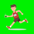 Man Running with Coffee in His Hand Logo Icon Avatar Royalty Free Stock Photo
