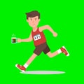 Man Running with Coffee in His Hand Logo Icon Avatar