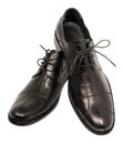 Man's black shoes Royalty Free Stock Photo