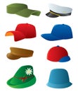 Man's cap set. Royalty Free Stock Photo