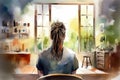 man& x27;s dreadlocks hair haircut back view Royalty Free Stock Photo