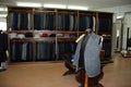 Man's dress store - tailoring Royalty Free Stock Photo