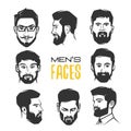 Man`s face with beard.