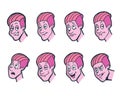 Man`s face emoticons
