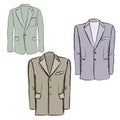 Man's fashion jacket. Vector business double-brea Royalty Free Stock Photo