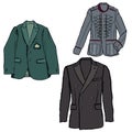 Man's fashion jacket. Vector business double-brea Royalty Free Stock Photo