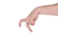 Man's hand with finger walk. Royalty Free Stock Photo